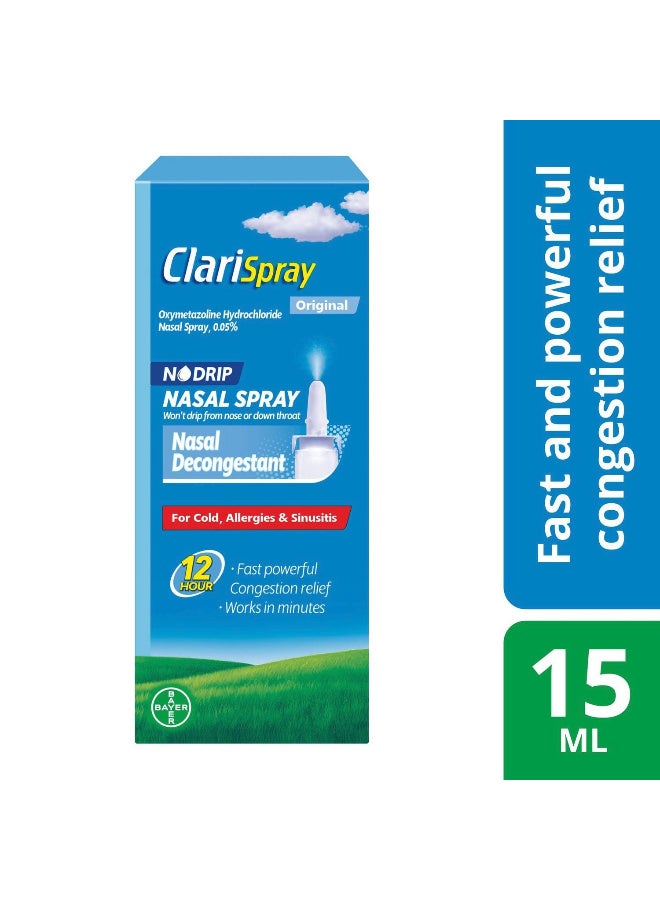 BAYER Clarispray Menthol Nasal Spray 15 ml - Image 4